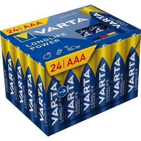Baterie "Longlife Power", AAA, 24 ks, bez plastu, VARTA 4903121134