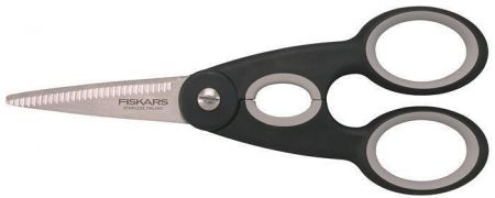 Nůžky kuchyňské "Functional ReNew", černá, s otvírákem, 22 cm, FISKARS 1003034