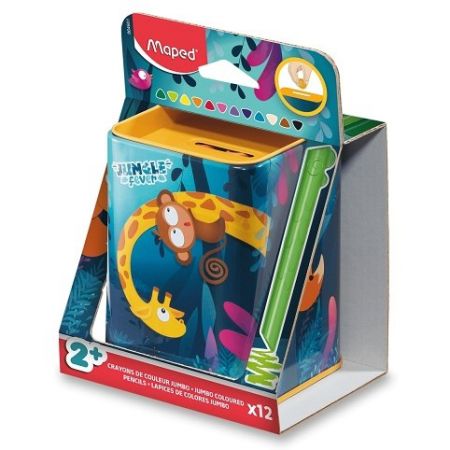 Pastelky Maped Infinity Jumbo Jungle Fever - 12 ks