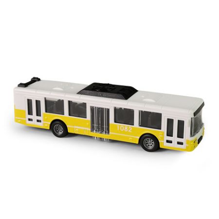 Autobus MHD žlutý 16 cm - otevírací dveře