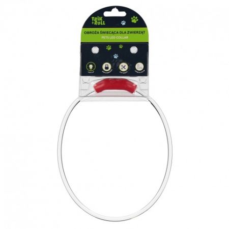 Obojek pro mazlíčky svítící LED USB 55 cm