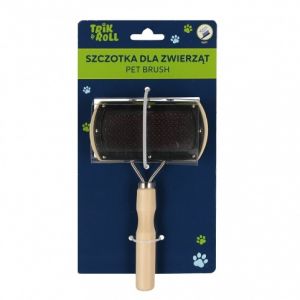 Kartáč na srst dřevěný 22 cm