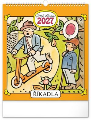 Kalendář nástěnný Josef Lada – Říkadla 2027, 30cm x 34cm, PGN-36865-L