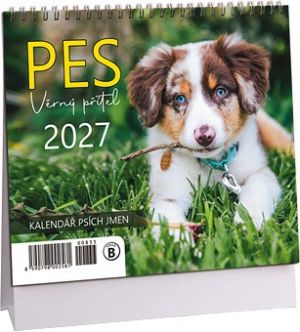 Kalendář stolní Pes - věrný přítel mini 2027, 17cm x 14,5cm, K833