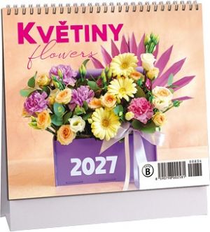 Kalendář stolní Květiny mini 2027, 17cm x 14,5cm, K834
