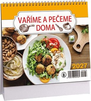 Kalendář stolní Vaříme a pečeme doma mini 2027, 17cm x 14,5cm, K836