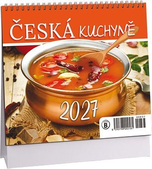 Kalendář stolní Česká kuchyně mini 2027, 17cm x 14,5cm, K837