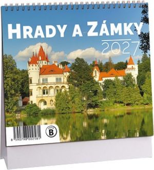 Kalendář stolní Hrady a zámky mini 2027, 17cm x 14,5cm, K839