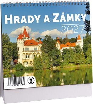Kalendář stolní Hrady a zámky mini 2027, 17cm x 14,5cm, K839