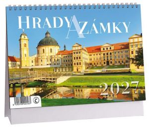 Kalendář stolní Hrady a zámky 2027, 23cm x 16cm, K856