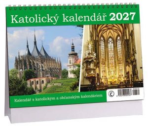 Kalendář stolní Katolický Kalendář stolní 2027, 23cm x 16cm, K870