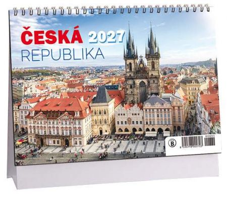 Kalendář stolní 14denní Česká republika 2027, 23cm x 16cm, K884