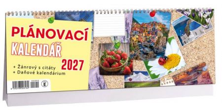 Kalendář stolní Plánovací žánrový s citáty 2027, 34cm x 12cm, K890