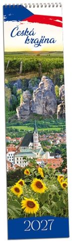 Kalendář nástěnný Česká krajina 2027, 10,8cm x 46,5cm, KN334