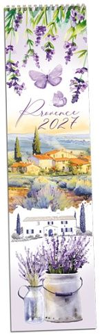 Kalendář nástěnný Provence 2027, 10,8cm x 46,5cm, KN338