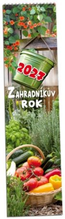 Kalendář nástěnný Zahradníkův rok 2027, 10,8cm x 46,5cm, KN339
