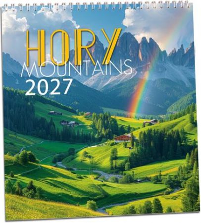 Kalendář nástěnný Hory 2027, 32cm x 34cm, KN358