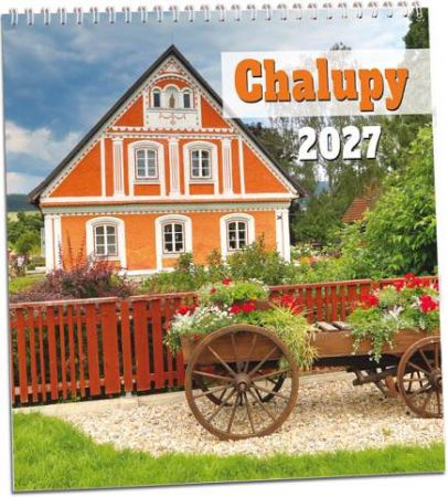 Kalendář nástěnný Chaty a chalupy 2027, 32cm x 34cm, KN359