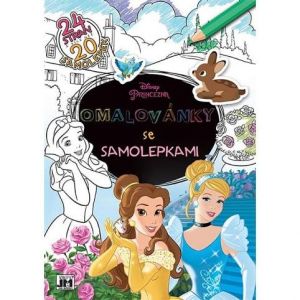 Omalovánky A4 se samolepkami Disney Princezny