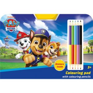 Kreslící set s pastelkami Tlapková patrola