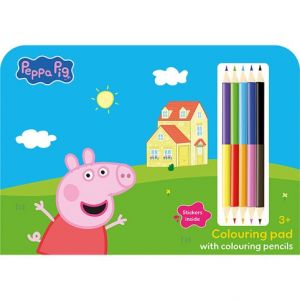 Kreslící set s pastelkami Prasátko Peppa
