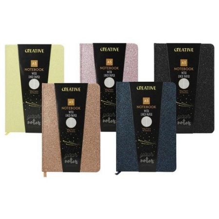 Blok A5 96 listů Glitter linka
