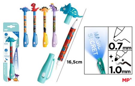 Propiska Secret Pen 2 in 1 na blistru s dinosaurem