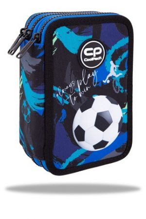 Penál 3 zipy Jumper vybavený - FOOTBALL Navy