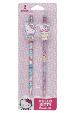Tužka s gumou a figurkou Hello Kitty 2 ks na blistru vzor 1