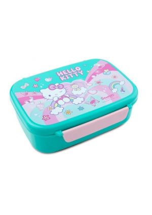 Box na svačinu s přihrádkami - Hello Kitty blue-pink