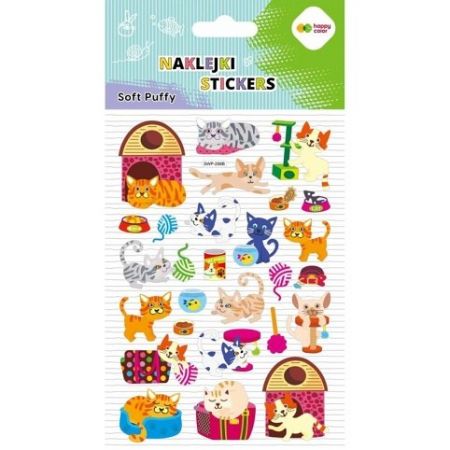 Samolepky 3D SOFT PUFFY 11 x 20,5 cm - Kočičí svět