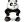 Balónek fóliový nafouknutý 14" na tyčce - Panda