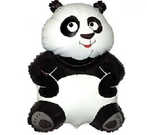 Balónek fóliový nafouknutý 14" na tyčce - Panda