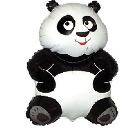 Balónek fóliový nafouknutý 14" na tyčce - Panda