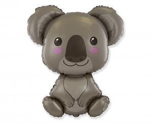 Balónek fóliový nafouknutý 14" na tyčce - Koala