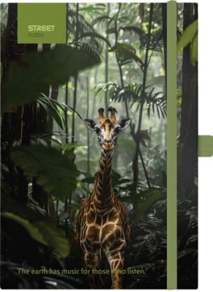 Blok ANIMALS Giraffe B5 linka s gumou