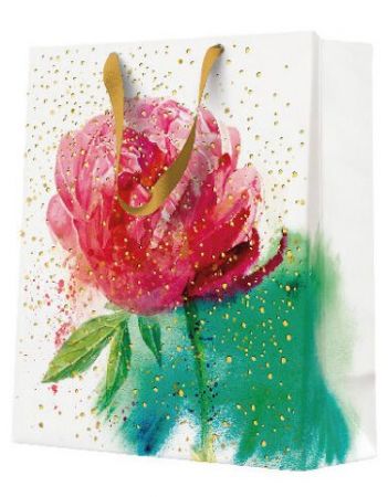 Papírová taška PAW střední Peony Watercolor
