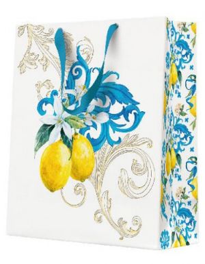 Papírová taška PAW střední Baroque Lemon Sicilian Bloom