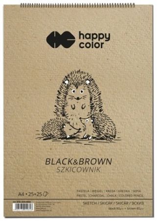 Blok skicovací A5 SP 80g/m2 50l black &amp; brown