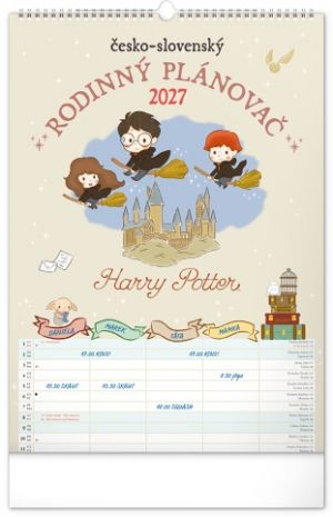 Kalendář nástěnný Rodinný plánovací Harry Potter XL 2027, 33cm x 46cm, PGN-36973-L