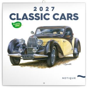Kalendář nástěnný poznámkový Classic Cars – Václav Zapadlík 2027, PLASTIC FREE, 30cm x 30c