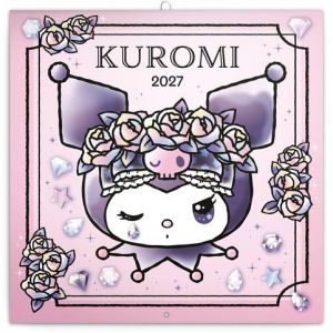 Kalendář nástěnný poznámkový Kuromi 2027, 30cm x 30cm, PGP-36971-V
