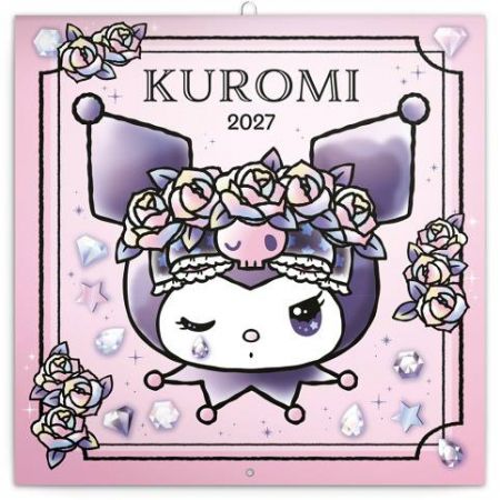 Kalendář nástěnný poznámkový Kuromi  2027, 30cm x 30cm, PGP-36971-V