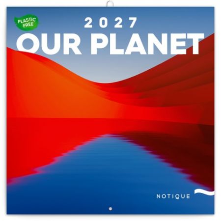 Kalendář nástěnný poznámkový Naše Planeta 2027, PLASTIC FREE, 30cm x 30cm, PGP-36978