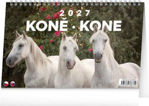 Kalendář stolní Koně – Kone CZ/SK 2027, 23,1cm x 14,5cm, PGS-36873