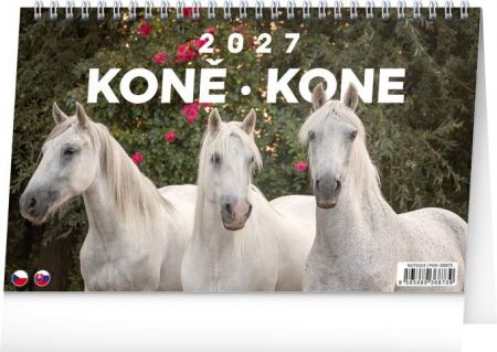 Kalendář stolní Koně – Kone CZ/SK 2027, 23,1cm x 14,5cm, PGS-36873