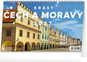 Kalendář stolní Krásy Čech a Moravy 2027, 23,1cm x 14,5cm, PGS-36901