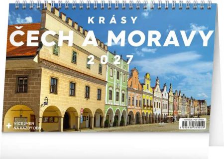 Kalendář stolní Krásy Čech a Moravy 2027, 23,1cm x 14,5cm, PGS-36901