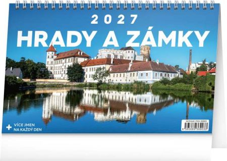 Kalendář stolní Hrady a zámky 2027, 23,1cm x 14,5cm, PGS-36903