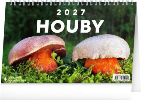 Kalendář stolní Houby 2027, 23,1cm x 14,5cm, PGS-36942